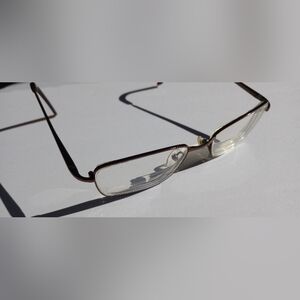 Saki Japan Men's Stylish Brown Rectangular Bi-focial Glasses.